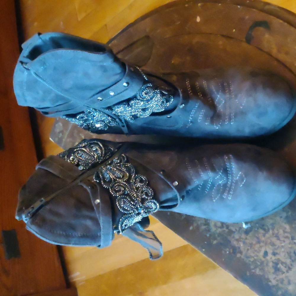 Gray women's boots